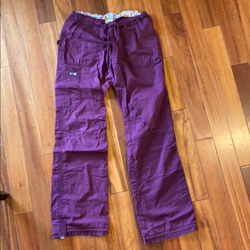 Koi Medium Tall plum scrub bottoms